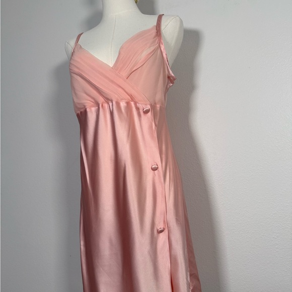 Vintage Victoria’s Secret 100% SIilk Pink Babydoll Slip Dress Women’s Sz M - Picture 4 of 9
